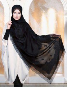 شال مشکی کشمیری