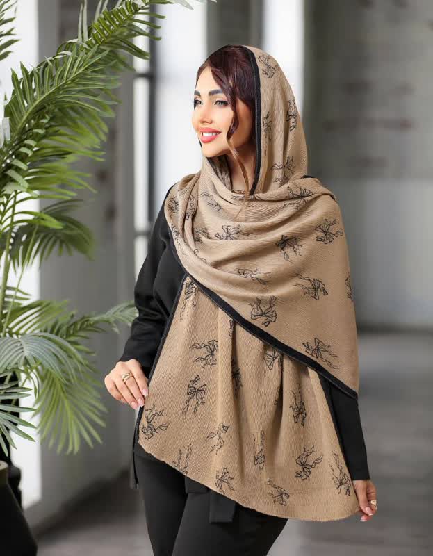da5aeeee-d45e-4891-856a-b3982f70284b شال پلیسه پاپیونی